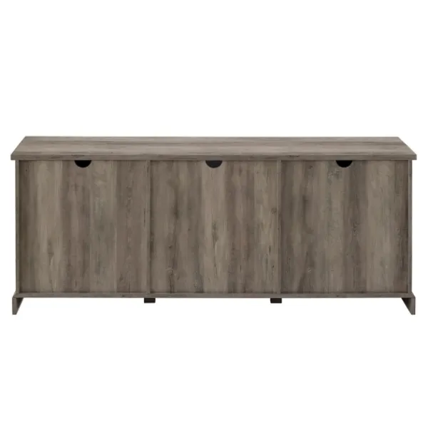 Tv Stands & Media Consoles-Kirkland's Home Wash Sliding Barn Door Tv Stand Gray