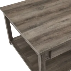 Coffee Tables-Kirkland's Home Wash Square Coffee Table Gray