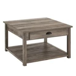 Coffee Tables-Kirkland's Home Wash Square Coffee Table Gray
