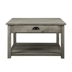 Coffee Tables-Kirkland's Home Wash Square Coffee Table Gray