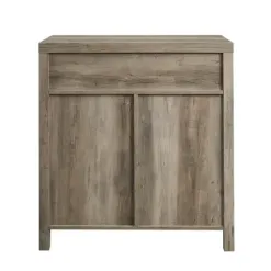 Cabinets & Sideboards-Kirkland's Home Wash Wooden And Metal Barn Door Cabinet Gray
