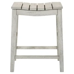 Bar Stools & Counter Height Stools-Kirkland's Home Washed Saddle Seat Counter Stools, Set Of 2 White