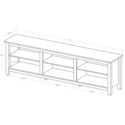 Tv Stands & Media Consoles-Kirkland's Home Washed Wood Tv Stand, 70 In. White