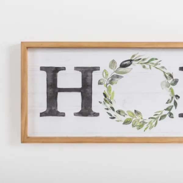 Wall Quotes & Signs-Kirkland's Home Watercolor Home Wreath Wall Plaque White/Black