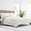 Quilts-Kirkland's Home Watercolor Leaves Reversible 3-Pc. Queen Quilt Set White/Green/Tan