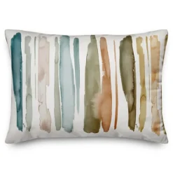 Pillows-Kirkland's Home Watercolor Stripes Transitional Accent Pillow Multi