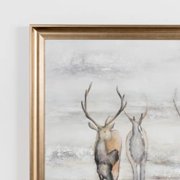 Framed Art-Kirkland's Home Watercolor Wildlife Framed Art Print Gray/Brown