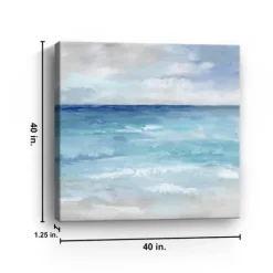 Canvas Art-Kirkland's Home Wave Dance Canvas Art Print Blue/White