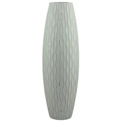 Vases-Kirkland's Home Wave Wood Vase, 16 In. Blue