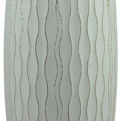 Vases-Kirkland's Home Wave Wood Vase, 16 In. Blue