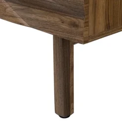 Cabinets & Sideboards-Kirkland's Home Wavy Wood 3-Door Sideboard Cabinet Brown