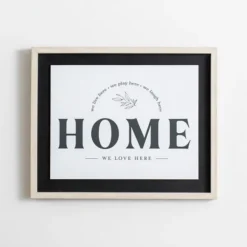 Wall Quotes & Signs-Kirkland's Home We Love Here Home Wall Plaque White/Gray/Black