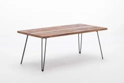 Coffee Tables-Kirkland's Home Weather Fir Wood And Hairpin Legs Coffee Table