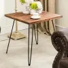 Accent & End Tables-Kirkland's Home Weather Fir Wood And Hairpin Legs Accent Table