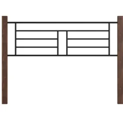 Beds & Headboards-Kirkland's Home Weathered Brown Farmhouse Queen Bed Black/Brown