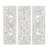 Wall Plaques-Kirkland's Home Weathered Gray Wood Panel Wall Plaques, Set Of 3 Gray/White