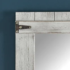 Decorative Mirrors-Kirkland's Home Weathered Wood Door Mirror, 24X32 In. Gray