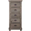 Dressers & Chests-Kirkland's Home Weathered Wooden 5-Drawer Willow Chest Gray