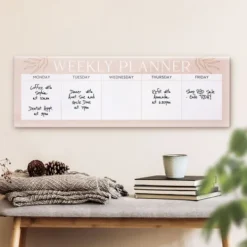 Memo & Chalkboards-Kirkland's Home Weekly Planner Acrylic Dry Erase Board Tan