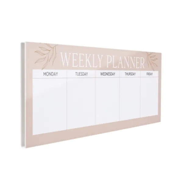 Memo & Chalkboards-Kirkland's Home Weekly Planner Acrylic Dry Erase Board Tan