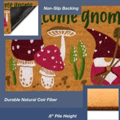 Doormats-Kirkland's Home Welcome Gnome Doormat Tan