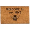 Doormats-Kirkland's Home Welcome To Our Hive Doormat Tan/Black