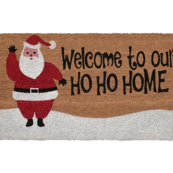 Doormats-Kirkland's Home Welcome To Our Ho Ho Home Doormat Red/Tan/White