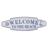 Wall Quotes & Signs-Kirkland's Home Welcome To The Beach Metal Wall Plaque White/Blue