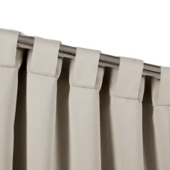 Curtains & Drapes-Kirkland's Home Wheat Back Tab Blackout Curtain Panel Set, 84 In. Tan