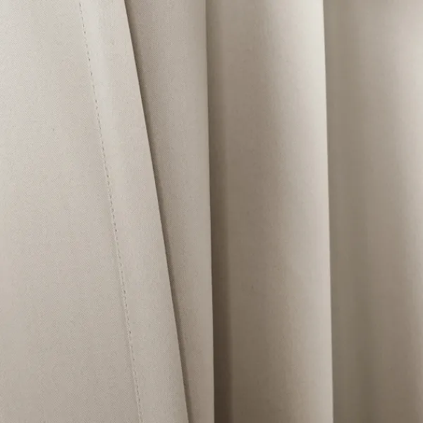 Curtains & Drapes-Kirkland's Home Wheat Back Tab Blackout Curtain Panel Set, 95 In. Tan