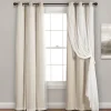 Curtains & Drapes-Kirkland's Home Wheat Curtain Panel Set With Overlay, 108 In. Ivory