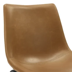 Bar Stools & Counter Height Stools-Kirkland's Home Whiskey Faux Leather Bar Stools, Set Of 2 Brown