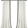 Curtains & Drapes-Kirkland's Home White And Black Embroidered Curtain Panel, 84 In. White/Black
