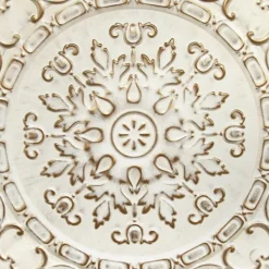 Wall Plaques-Kirkland's Home White And Bronze European Medallion Wall Plaque White/Gold