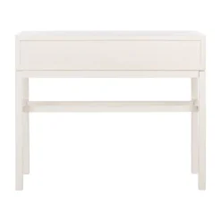 Console Tables-Kirkland's Home White And Brown Herringbone Console Table White/Brown
