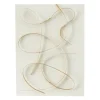 Wall Plaques-Kirkland's Home White And Gold Iron Abstract Wave Plaque White/Gold