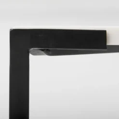 Coffee Tables-Kirkland's Home White And Onyx Marble Top Square Coffee Table