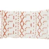 Pillows-Kirkland's Home White And Orange Tufted Geo Lumbar Pillow White/Orange