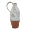 Vases-Kirkland's Home White And Rust Brown Ceramic Vase, 14 In. White/Brown