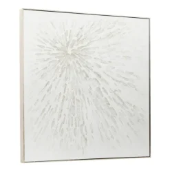 Canvas Art-Kirkland's Home White And Silver Impasto Abstract Canvas Art Print White/Silver