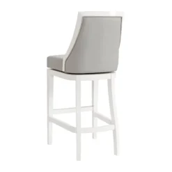 Bar Stools & Counter Height Stools-Kirkland's Home White And Swivel Bar Stools, Set Of 2 Gray