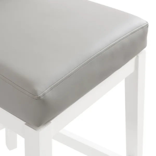 Bar Stools & Counter Height Stools-Kirkland's Home White And Swivel Counter Stools, Set Of 2 Gray