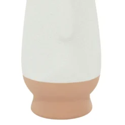 Vases-Kirkland's Home White And Tan Two Tone 3-Pc. Vases White/Tan