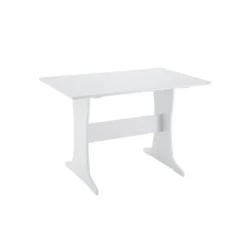 Dining Sets-Kirkland's Home White And Upholstered 3-Pc Dining Nook Set Gray