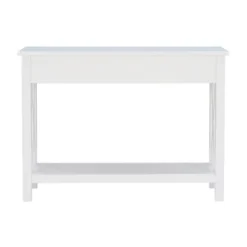 Entryway Furniture-Kirkland's Home White Antique Pine X Console Table