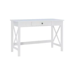 Office Furniture-Kirkland's Home White Antique Pine X Frame Desk