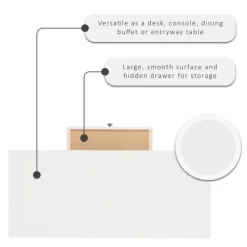 Office Furniture-Kirkland's Home White Antique Pine X Frame Desk