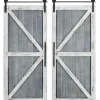 Wall Plaques-Kirkland's Home White Barn Door Galvanized Wall Plaques, Set Of 2 Gray