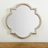 Decorative Mirrors-Kirkland's Home White Beaded Quatrefoil Wall Mirror