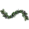 Arrangements & Greenery-Kirkland's Home White Berries & Houndstooth Bows Christmas Garland Green/White/Black
